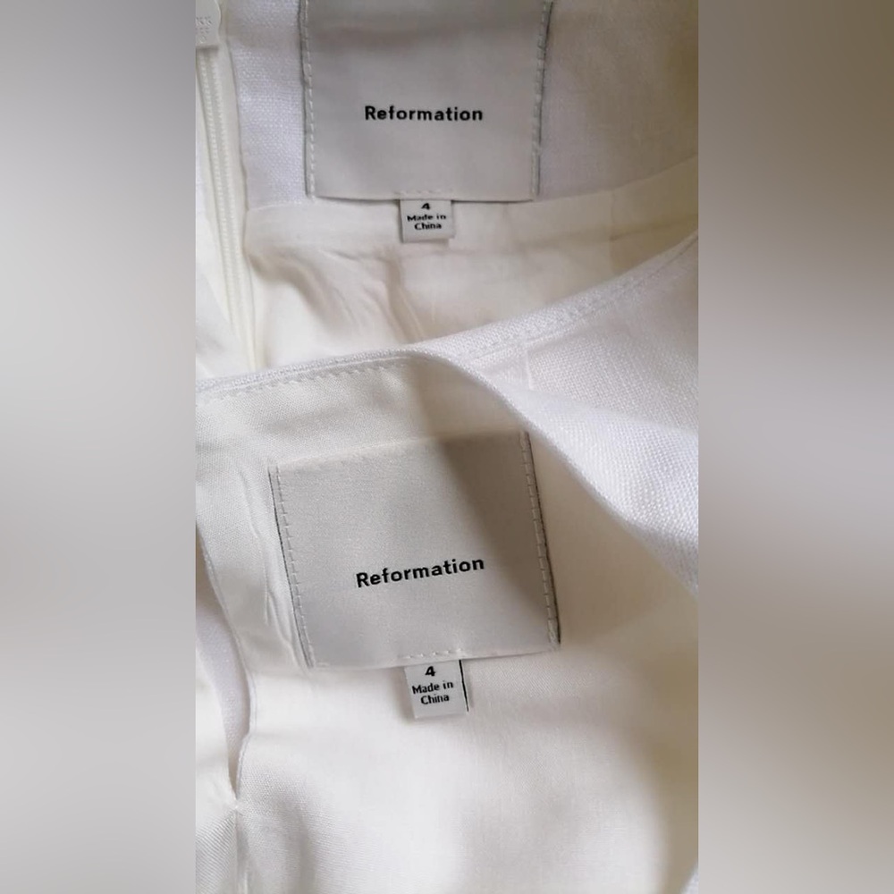 NEW Reformation Moya Linen Two Pieces - White Size 4 - Picture 11 of 13
